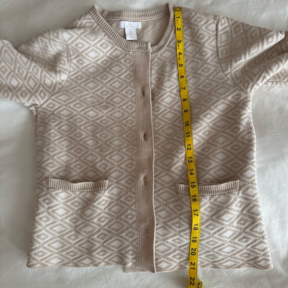 Beige Diamond Pattern Cardigan - Picture 8 of 8